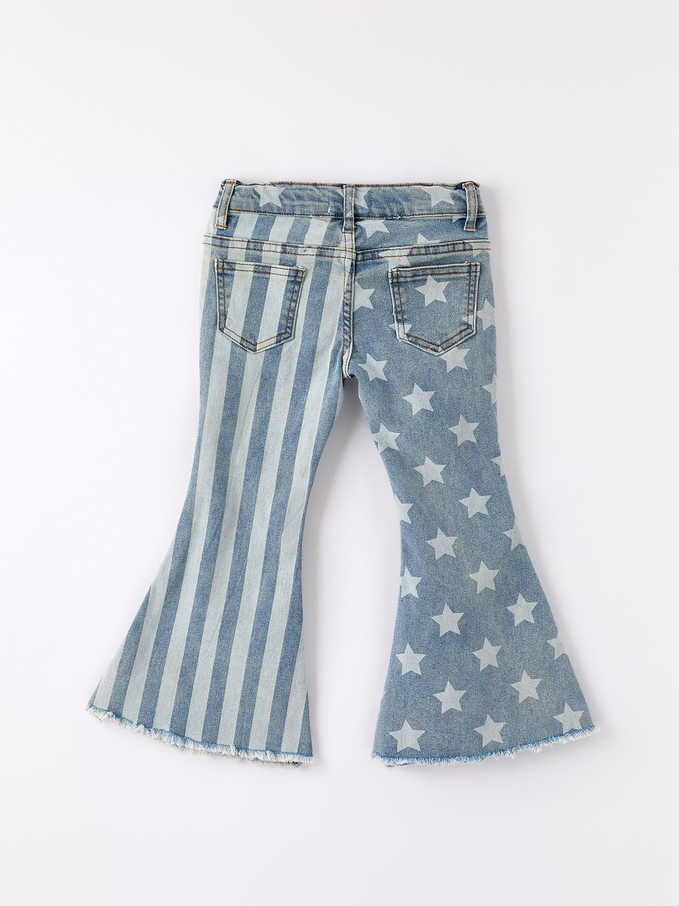 Kaia - 4th of July Patriotic Star & Stripe Flare Jeans