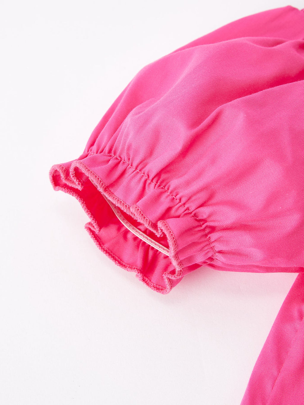 Lila - Bow Embroidery Hot Pink Dress