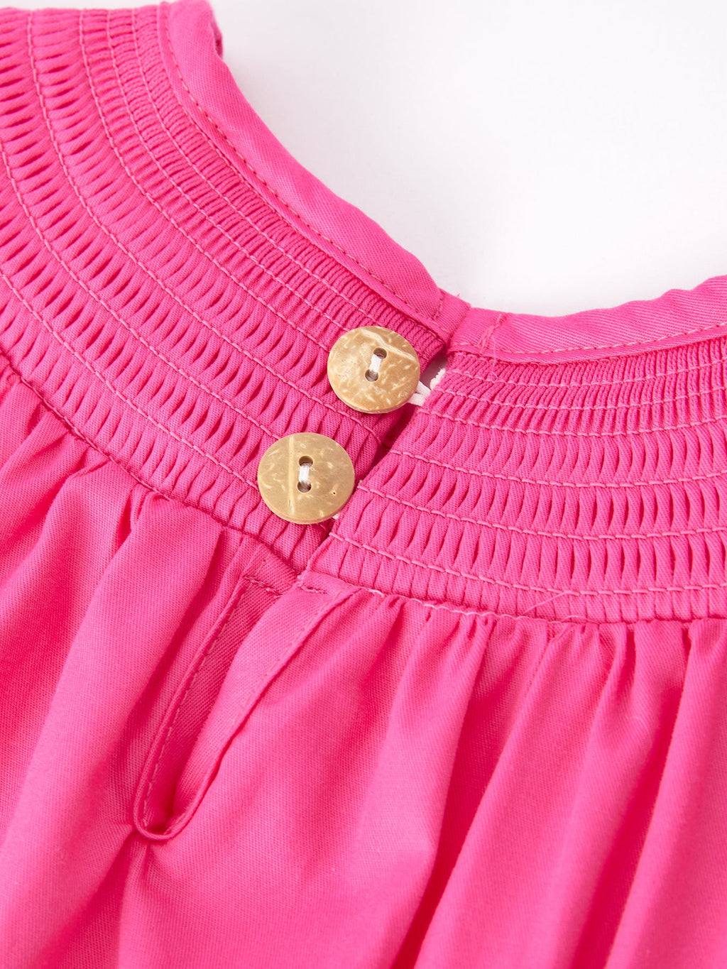 Lila - Bow Embroidery Hot Pink Dress