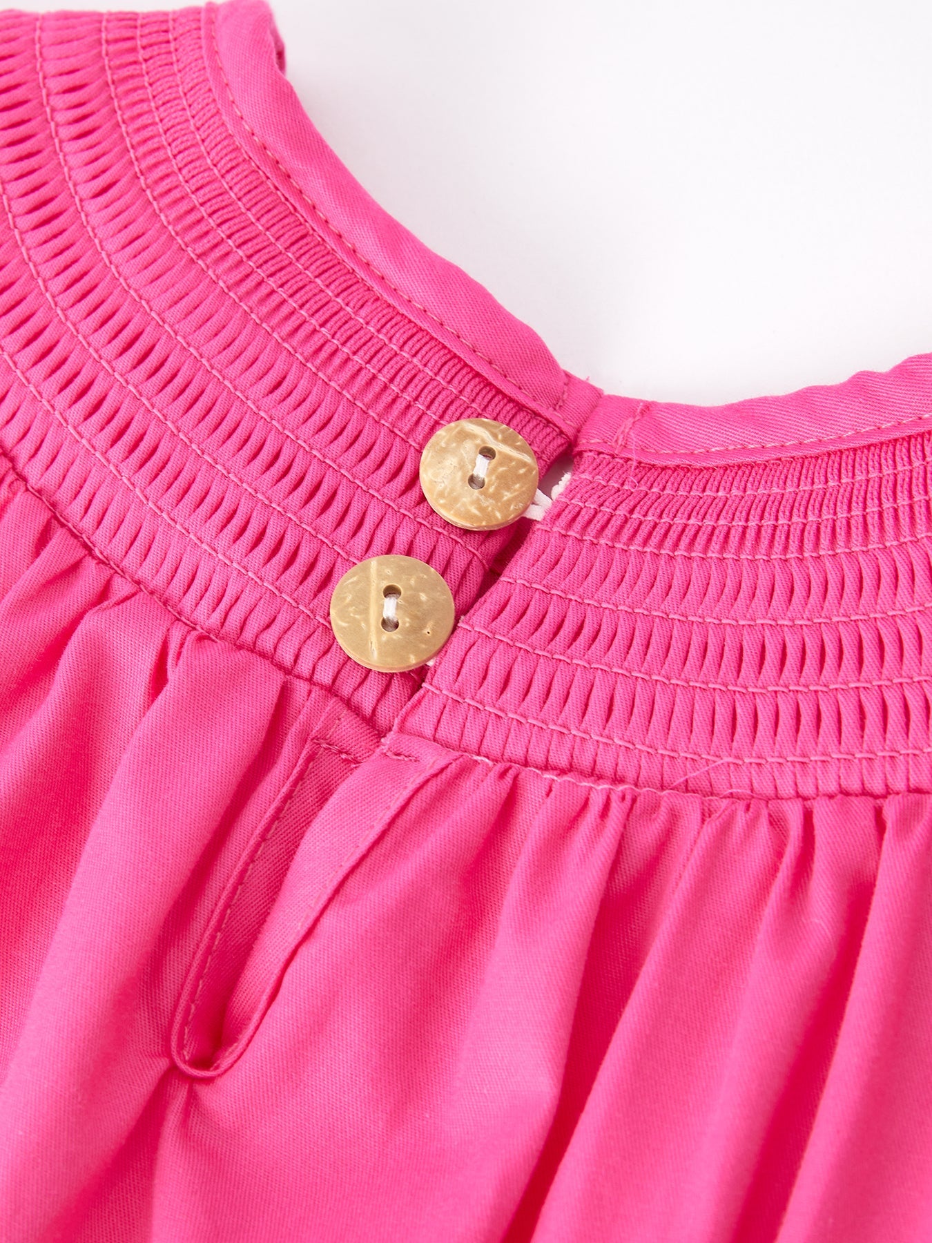 Lila - Bow Embroidery Hot Pink Dress
