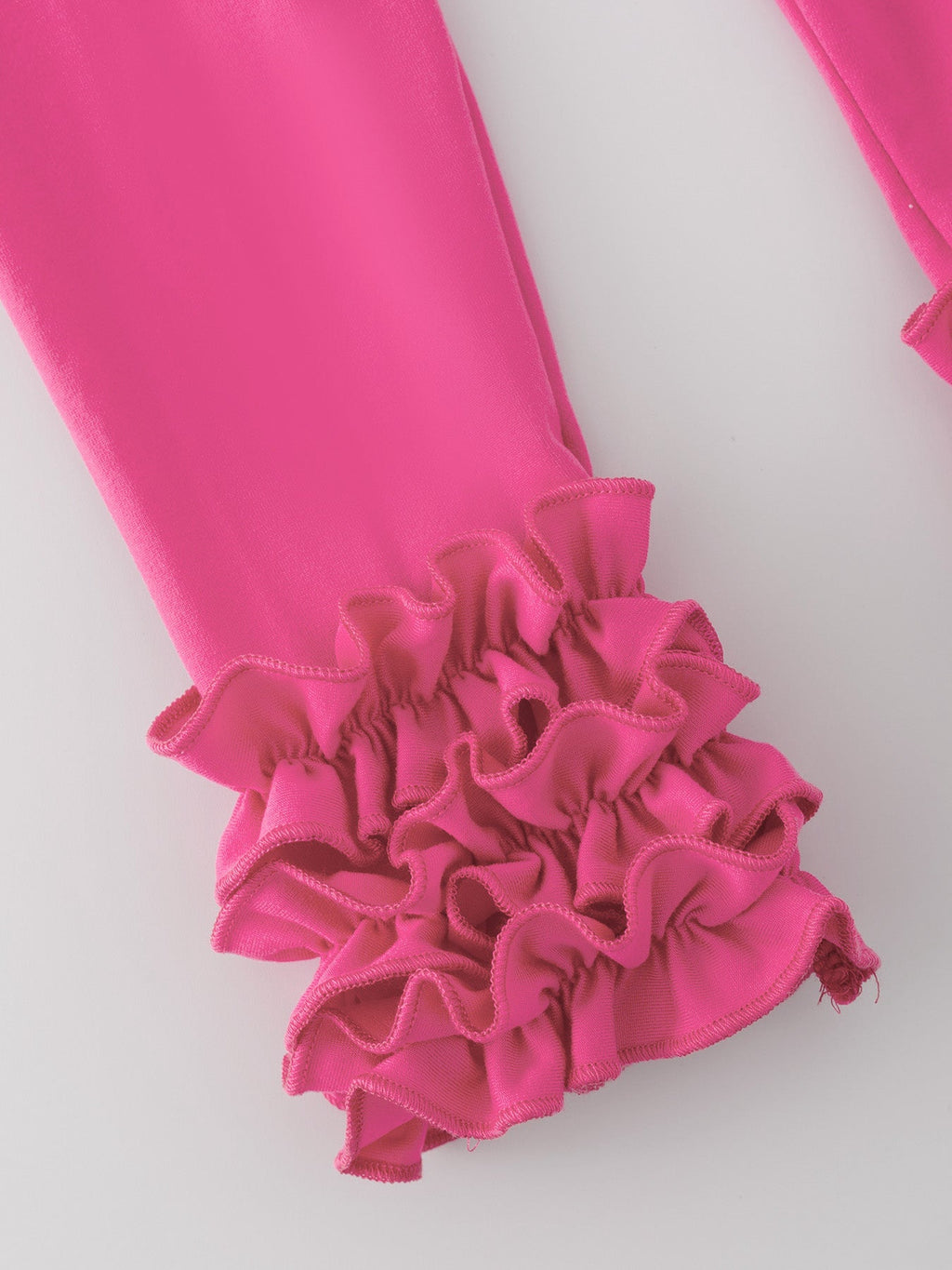 Lola - Milk Silk Ruffled Hot Pink Leggings