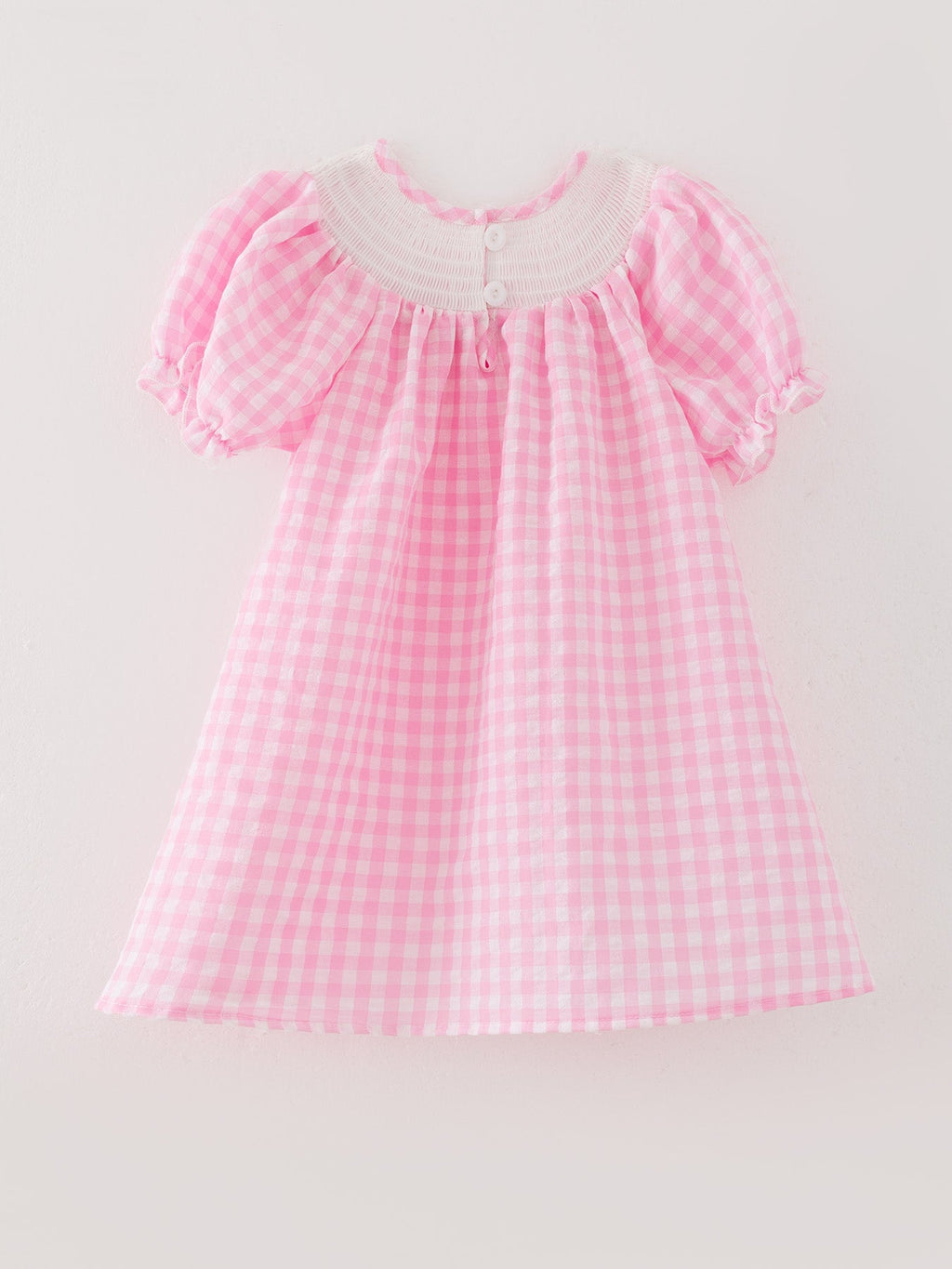 Ellie - Pink Farm Embroidered Girls Dress