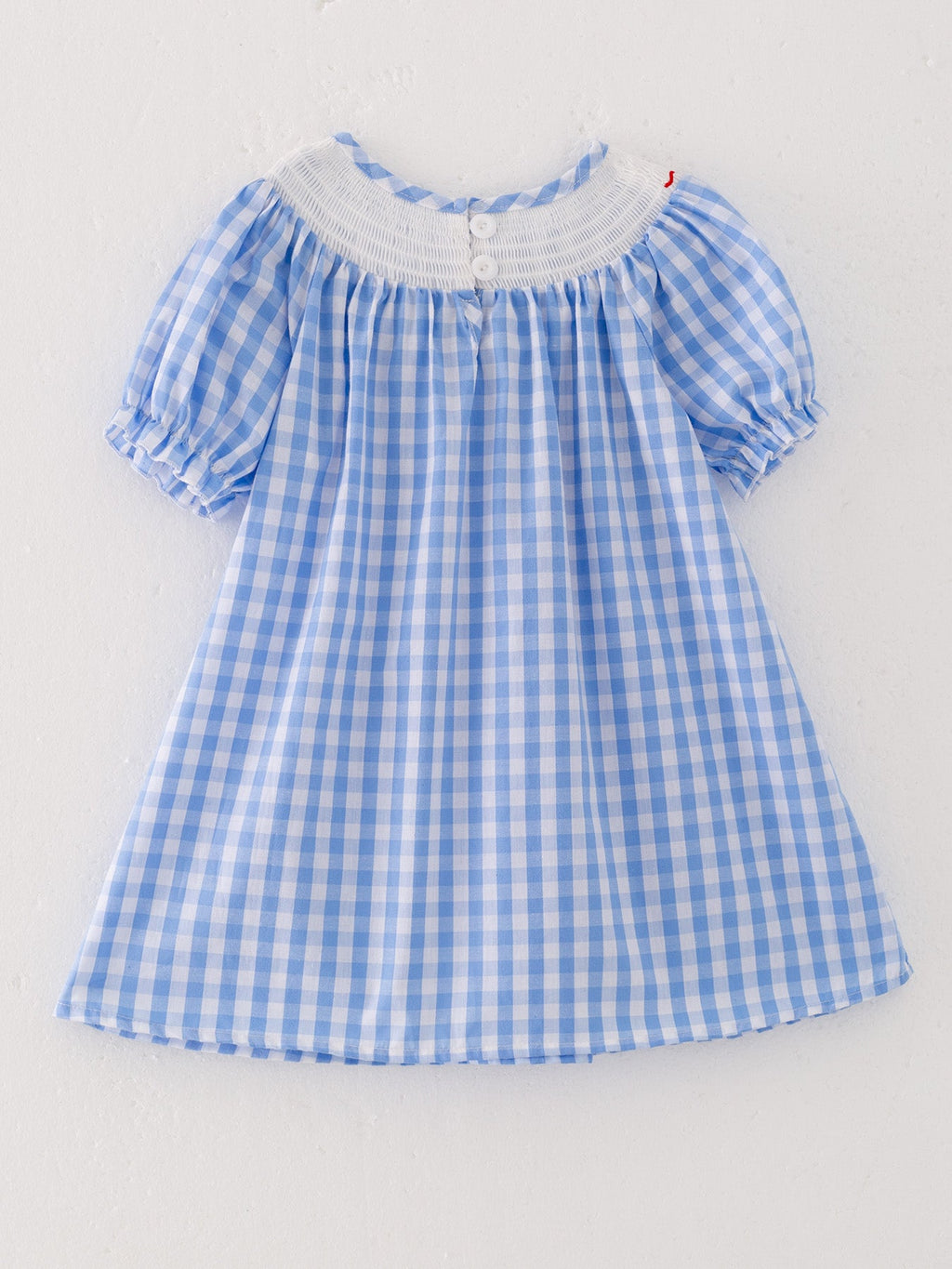 Ellie - Farm Blue Embroidered Girls Dress