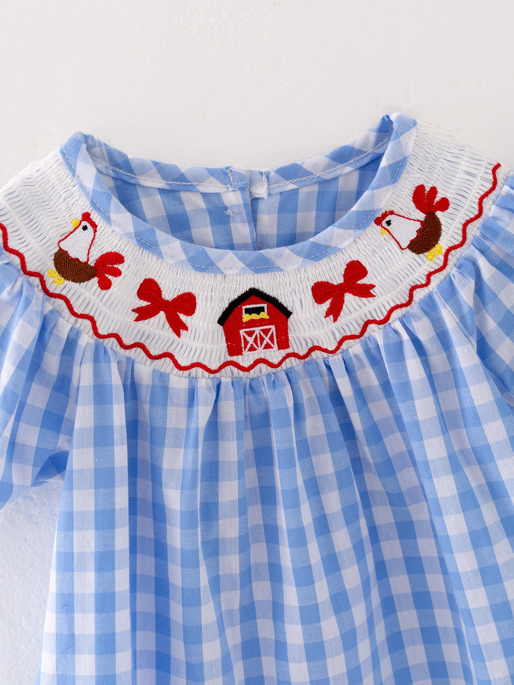 Kira Mini - Farm Embroidered Baby Girl’s Outfit