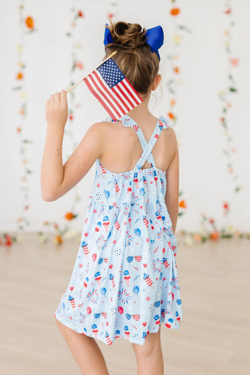 Baby You're a Firework - Ruffle Cross Back Dress