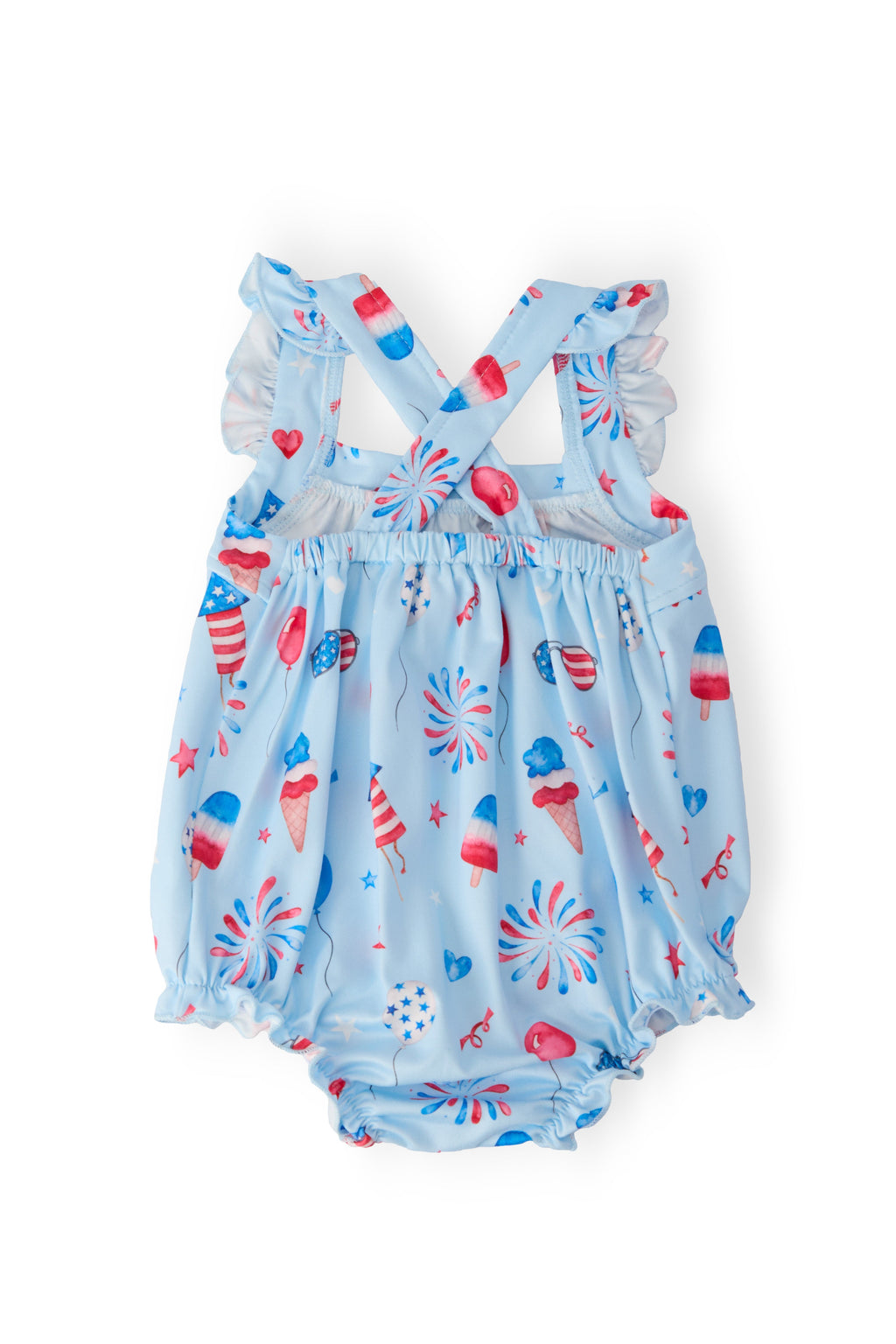 Baby You're a Firework - Ruffle Cross Back Romper