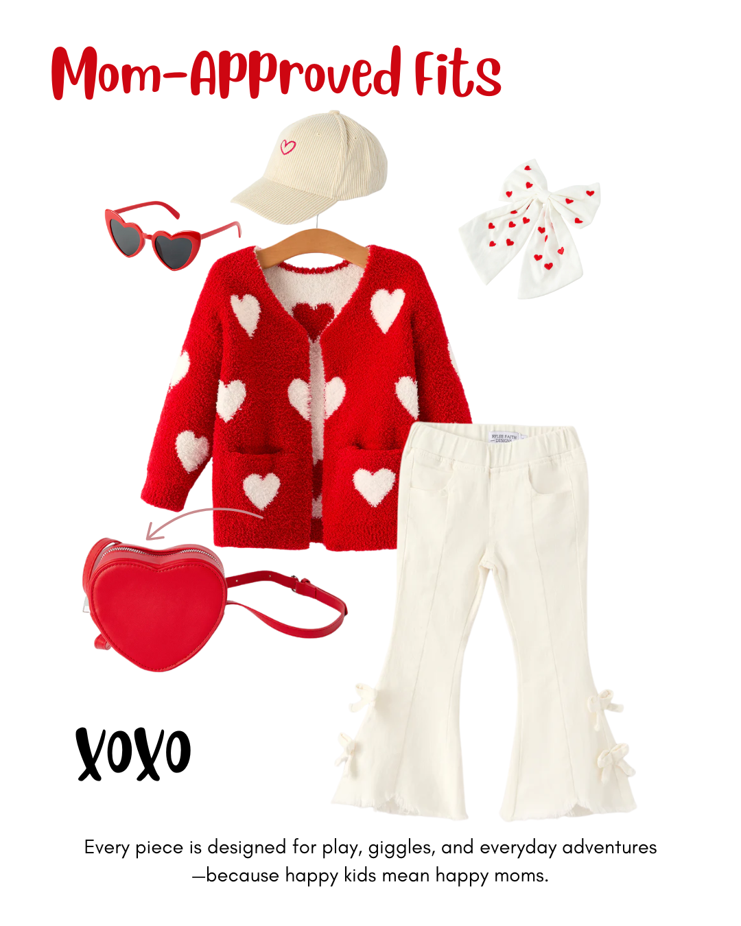 Mina - White Denim Pants with Bows