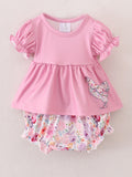 Kira Mini - Pink Baby Girls Farm Short Set