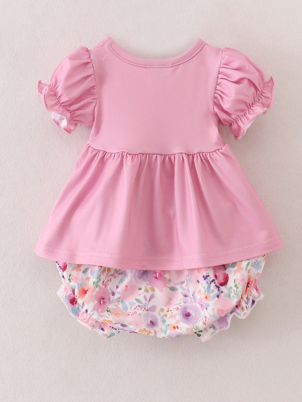 Kira Mini - Pink Baby Girls Farm Short Set