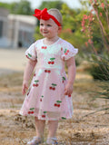 Nina - Girl's Cherry Sequins Dress