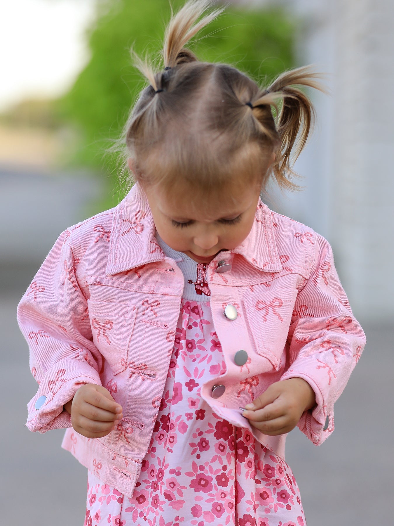 Riley - Girl's Denim Bow Jacket