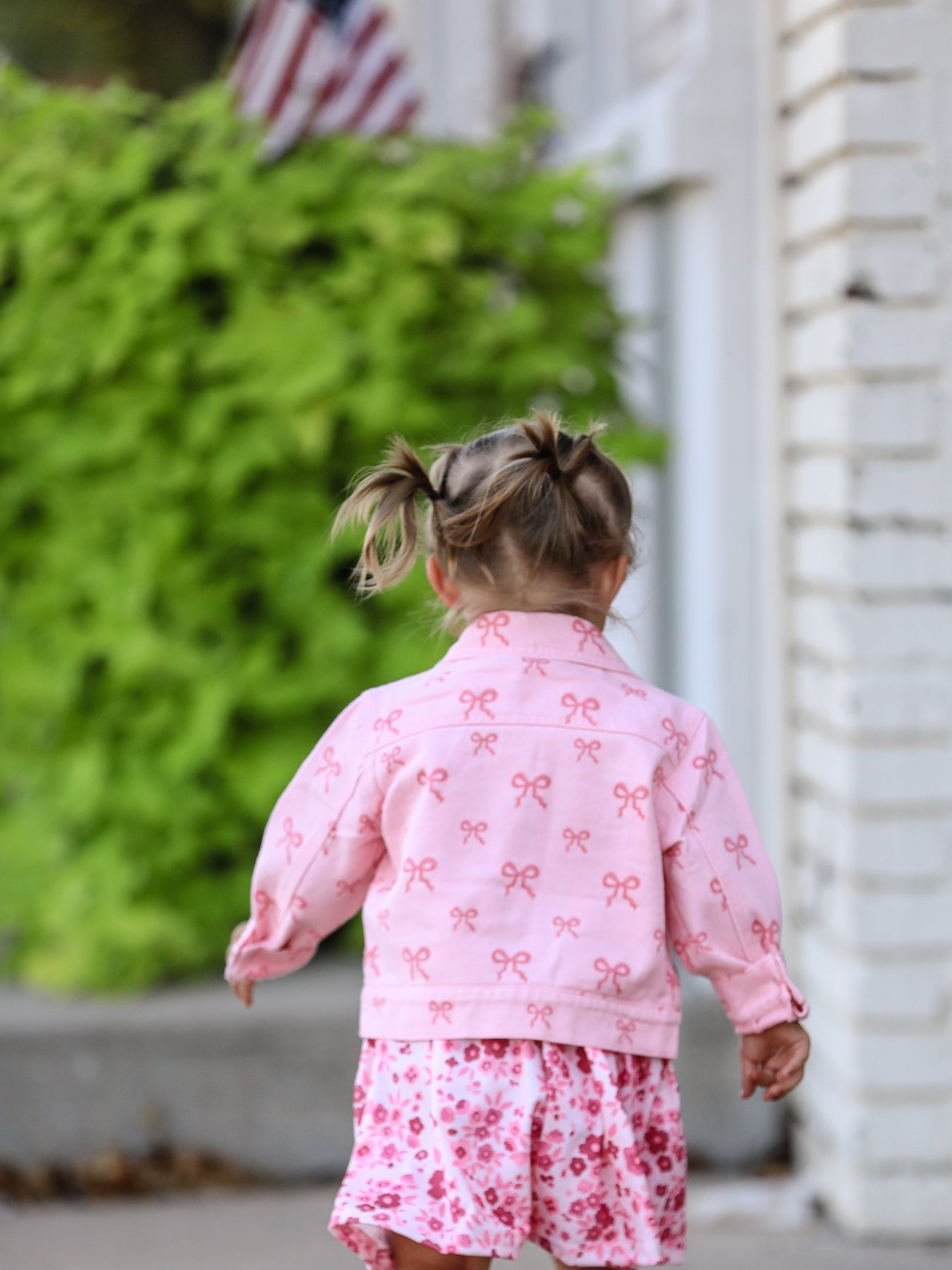 Riley - Girl's Denim Bow Jacket