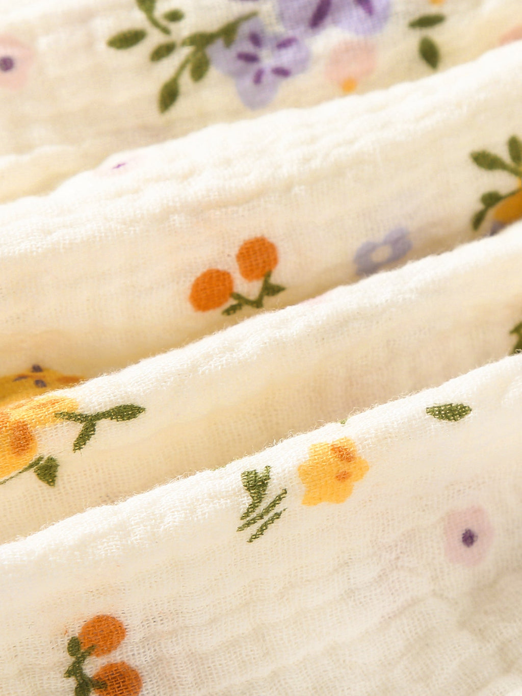 Jane - Muslin Floral Baby Romper with Matching Hat