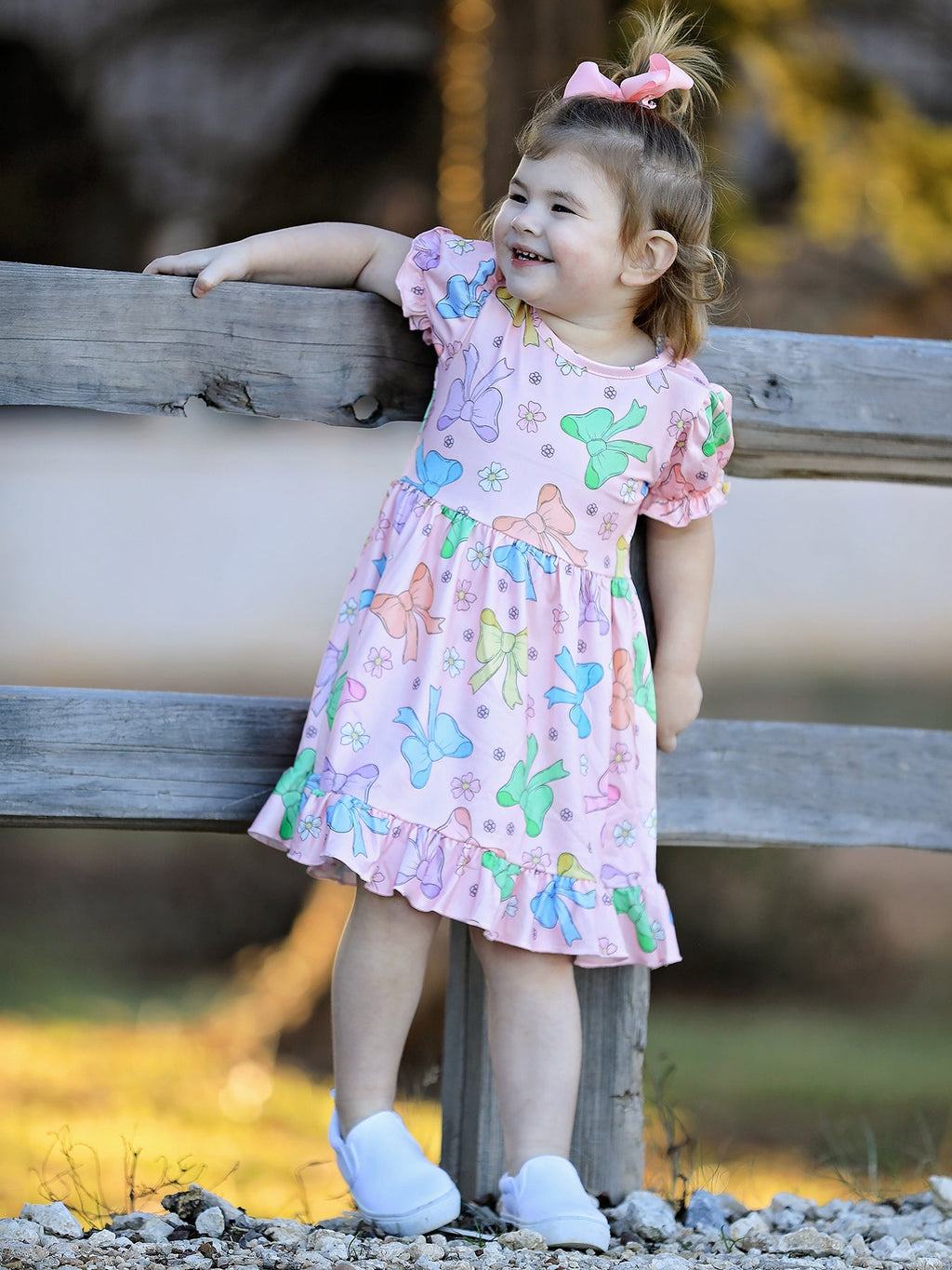 Luella - Colorful Bow Print Dress