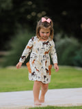 LeAnne - Horse Print Long Sleeve Dress
