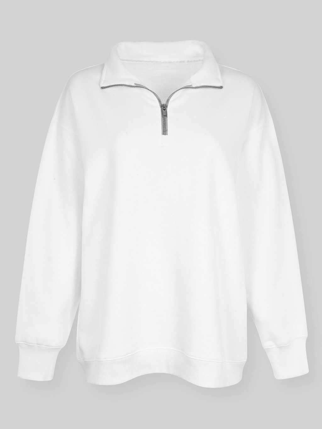 Sasha - Oversized Half-Zip Sweatshirt