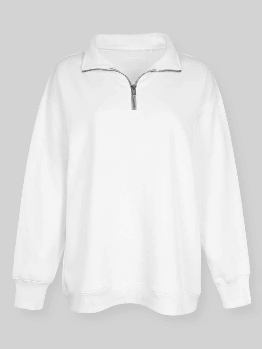 Sasha - Oversized Half-Zip Sweatshirt