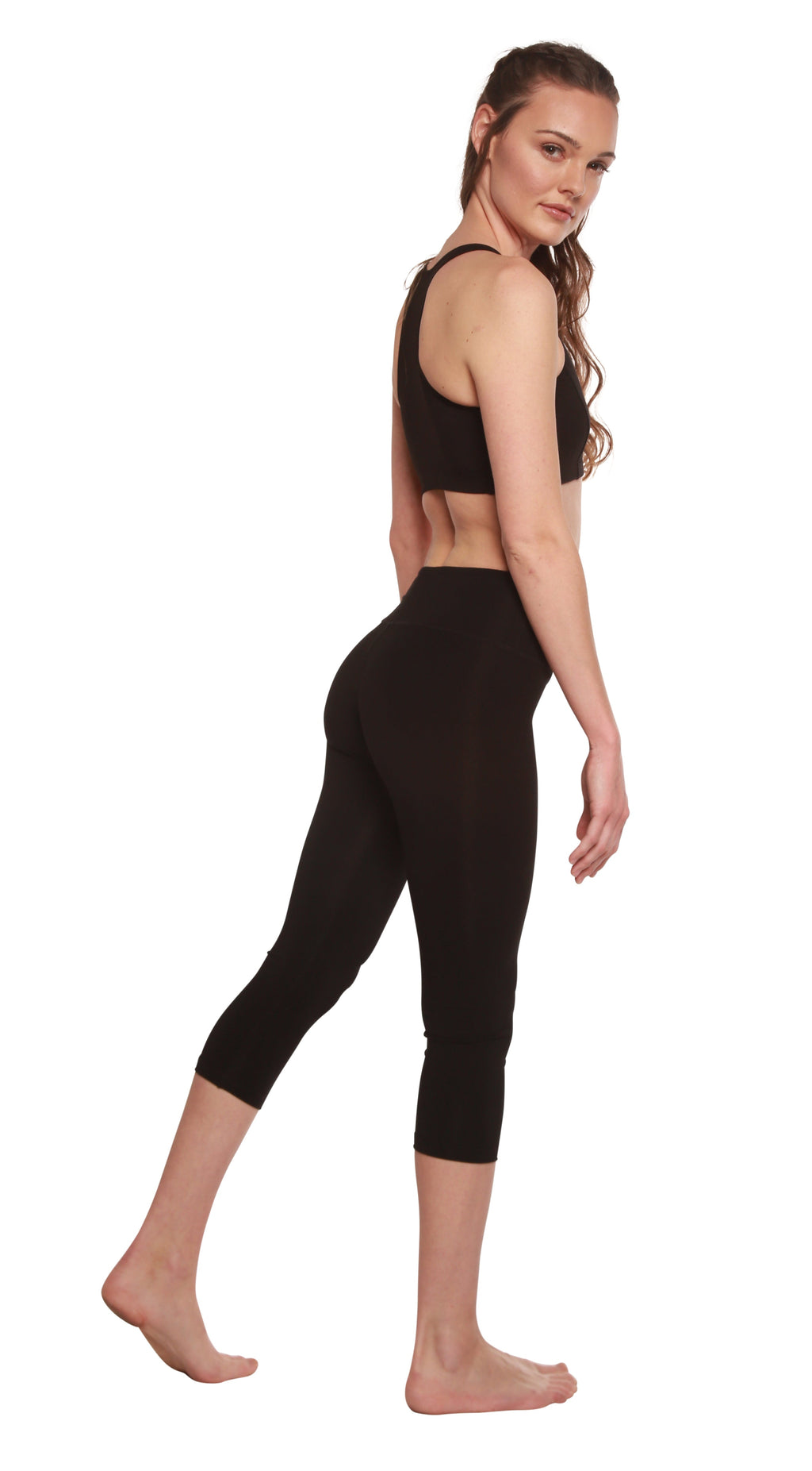 Gabrielle - Women's Bamboo Viscose/Cotton Capri Style Leggings