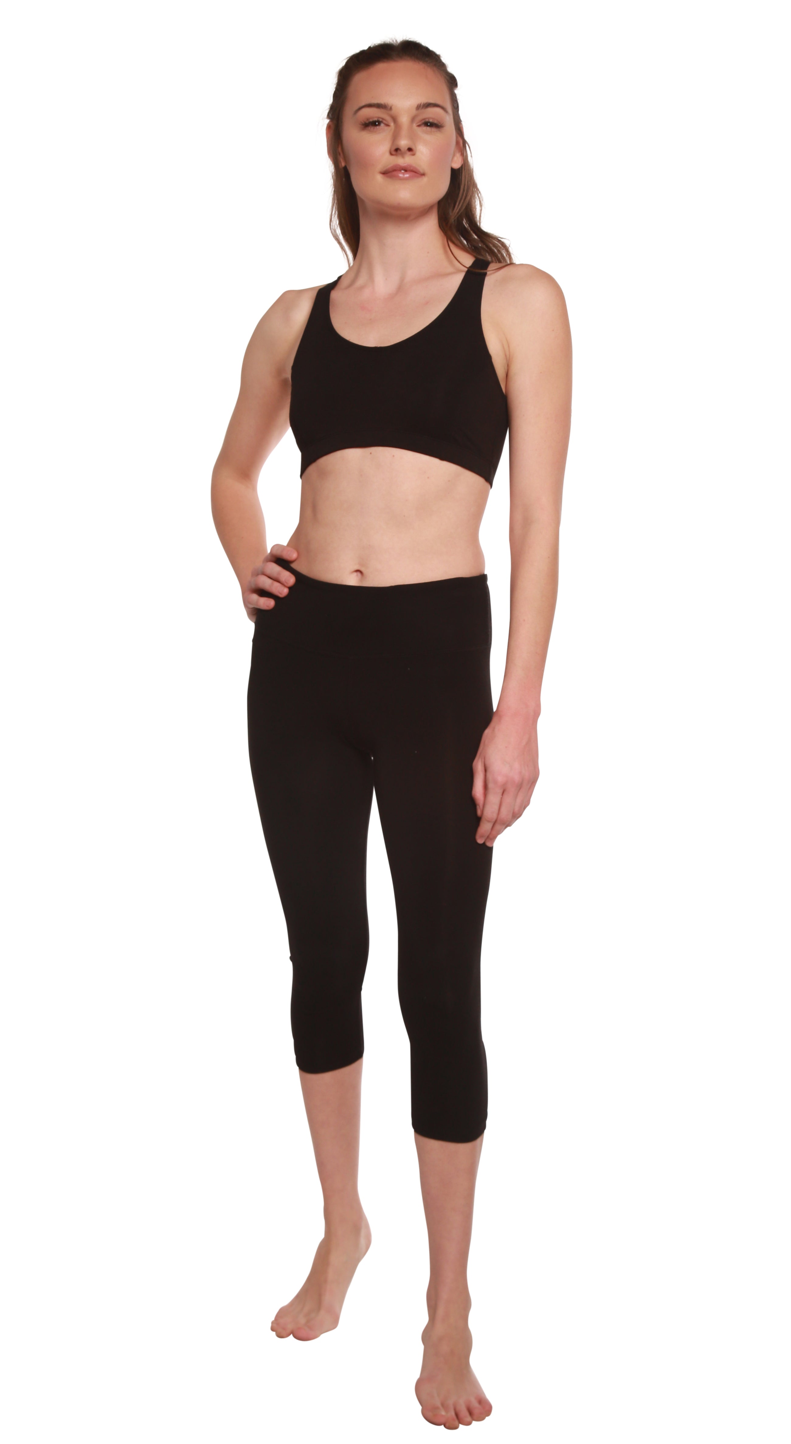 Gabrielle - Women's Bamboo Viscose/Cotton Capri Style Leggings